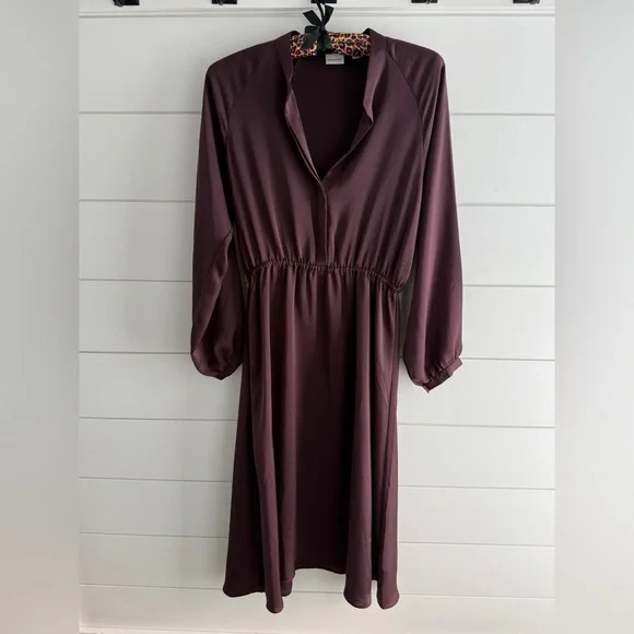 Aritzia Babaton Plum Long Sleeve Dress, Size Medium - Picture 1 of 10